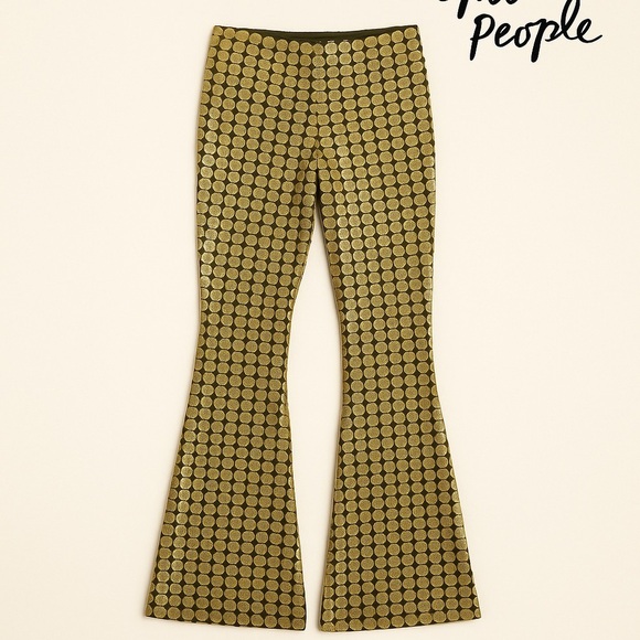 Free People,METAL Sequined Wide-Leg Pants,OOS On-Line,Excellent Condition,Size 6 - Picture 17 of 17